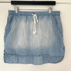 Cloth & Stone Light Blue Mini Skirt